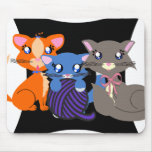 Toon Kitty Siblings Mousepad mousepads