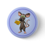 Toon Mouse With Cheese Button