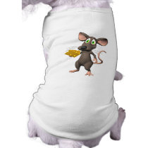 Toon Mouse With Cheese Doggy T-Shirt pet clothing