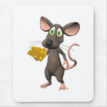 Toon Mouse With Cheese Mousepad
