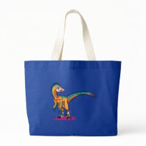 Toon raptor tote bags