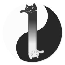 Toon Tao of Longcat Round Sticker