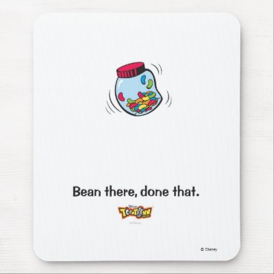 Toon Town's Gag Jelly Bean Logo Disney mousepads