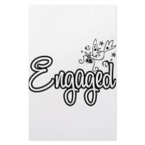 ToonDoveEngaged-Black&White stationery