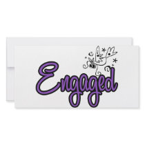 ToonDoveEngagedPurp Photo Card