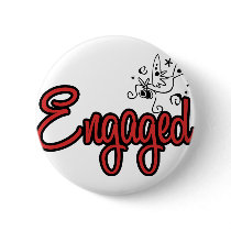 ToonDoveEngagedRed buttons by WeddingWorks ToonDoveEngagedRed buttons