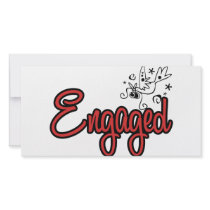 ToonDoveEngagedRed photo cards by WeddingWorks ToonDoveEngagedRed photo cards