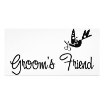ToonDoveGroomsFriendblk photo cards by WeddingWorks ToonDoveGroomsFriendblk photo cards