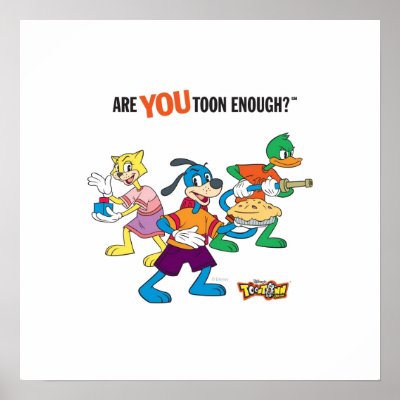 Toontown Flippy, Duck and Cat Are You Toon Enough posters