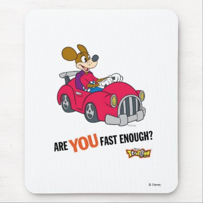 Toontown Kart Racer "Are you fast enough?" Disney mousepads