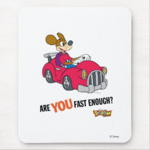 Toontown Kart Racer "Are you fast enough?" Disney Mouse Pads