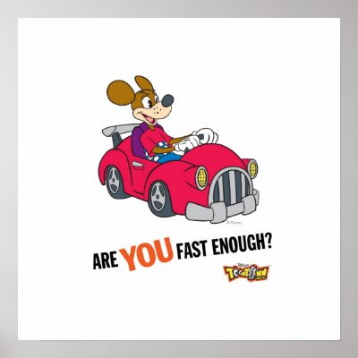 Toontown Kart Racer "Are you fast enough?" Disney posters