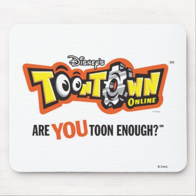 Toontown logo Disney mousepads