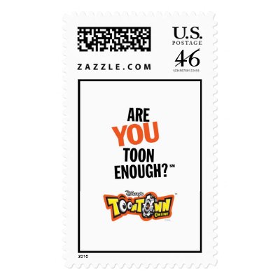 Toontown Official Logo Are You Toon Enough? Disney postage