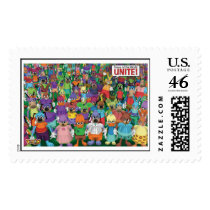 Toontown toons unite Disney postage