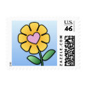 Toony Heart Flower Custom Postage postage