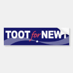 TOOT For NEWT Gingrich 2012 Bumper Stickers