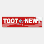TOOT For NEWT Gingrich 2012 Bumper Stickers