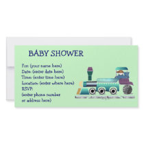 Toot Toot Train Baby Shower Photo Cards