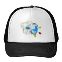 Tooth and shield concept mesh hats