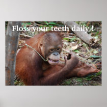 Tooth Care Floss Children's Dentist Print