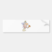 Tooth Fairy Flying With A Mallet And Bag Bumper Sticker