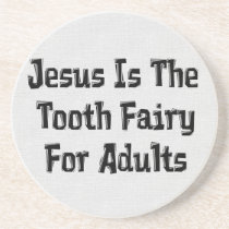 Tooth Fairy Jesus Drink Coaster