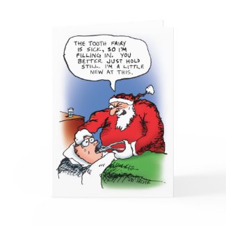 Tooth Fairy Santa Greeting Card