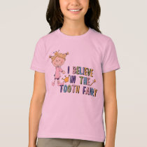 fairy, tooth, girl, children, tshirt, tee, shirt, pink, word, art, T-shirt/trøje med brugerdefineret grafisk design