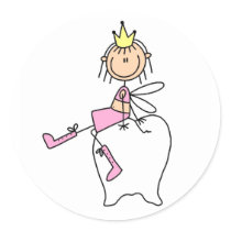 Tooth Fairy Sits On A Tooth Sticker