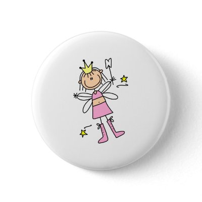 Tooth Fairy Stick Figure Button