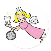 Tooth Fairy Round Stickers