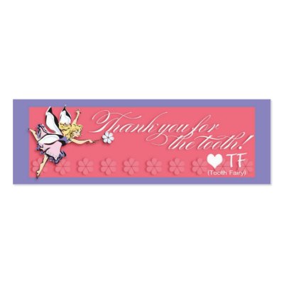 Tooth Fairy Thank You Note business cards