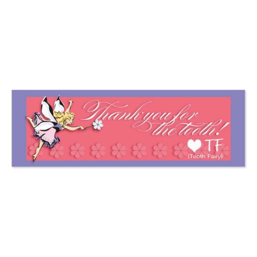 Tooth Fairy Thank You Note Business Cards