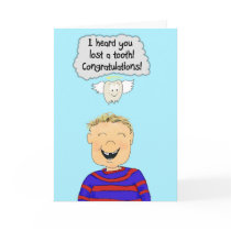 Tooth Lost Loss Boy Congratulations Paper Card