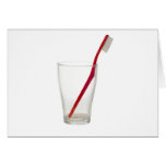 Toothbrush in a glass greeting cards