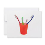 Toothbrushes and cup personalized invitations