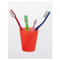 Toothbrushes and cup customized letterhead