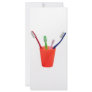 Toothbrushes and cup custom rack card