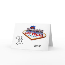 Toothpick Bride & Groom RSVP Las Vegas Card