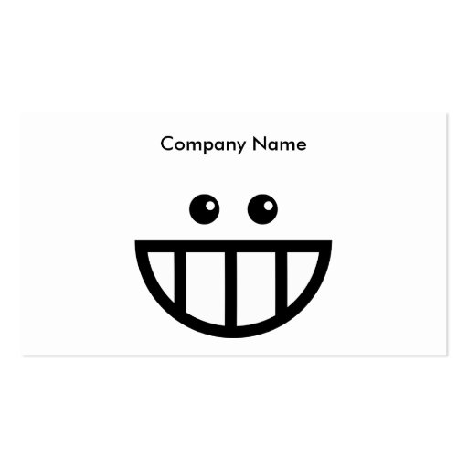 Toothy Face, Company Name Business Card Template (front side)