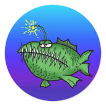 Toothy Fish stickers by postcardsfromtheedge Toothy Fish stickers