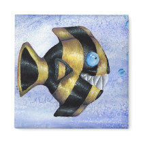 Toothy Grin #2 magnets by SquashedToad Toothy Grin #2 magnets