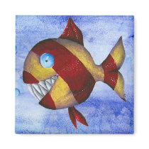 Toothy Grin magnets by SquashedToad Toothy Grin magnets