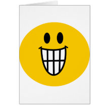 Toothy grin smiley card