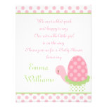 Tootsie Turtle Baby Shower Invitation 4.25" x 5.5"