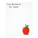 Top 10 Award! From The Desk Of..Apple Stationery Personalized Letterhead