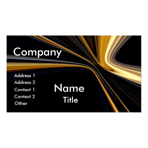 Top 10 Award! Gold On Black Business Cards
