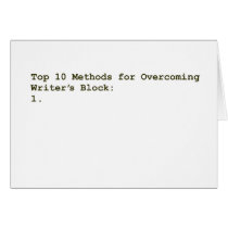 Top 10 Methods for Overcoming Writer's Block cards