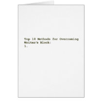 Top 10 Methods for Overcoming Writer's Block cards
